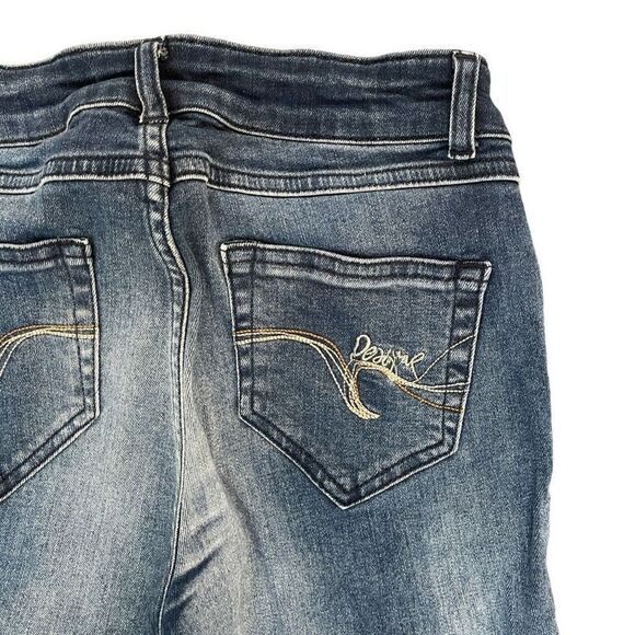 Desigual Women's DINA 67D26D1 Denim Skinny Jeans Flocked Blue Size 27 - Picture 8 of 12